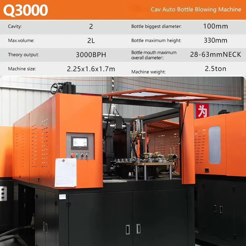 Reliable 2 Cavity Auto 3000BPH Plastic Bottles Making Machine In China PET Blowing Machine For Making Plastic Bottles