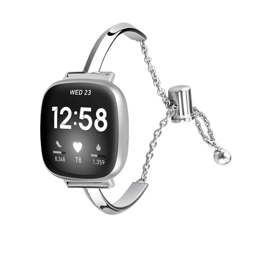 Metal Strap for Fitbit Versa3 Luxury Chain Bracelet for Fitbit Versa 4 Stainless Steel Band Bracelet Change the Strap