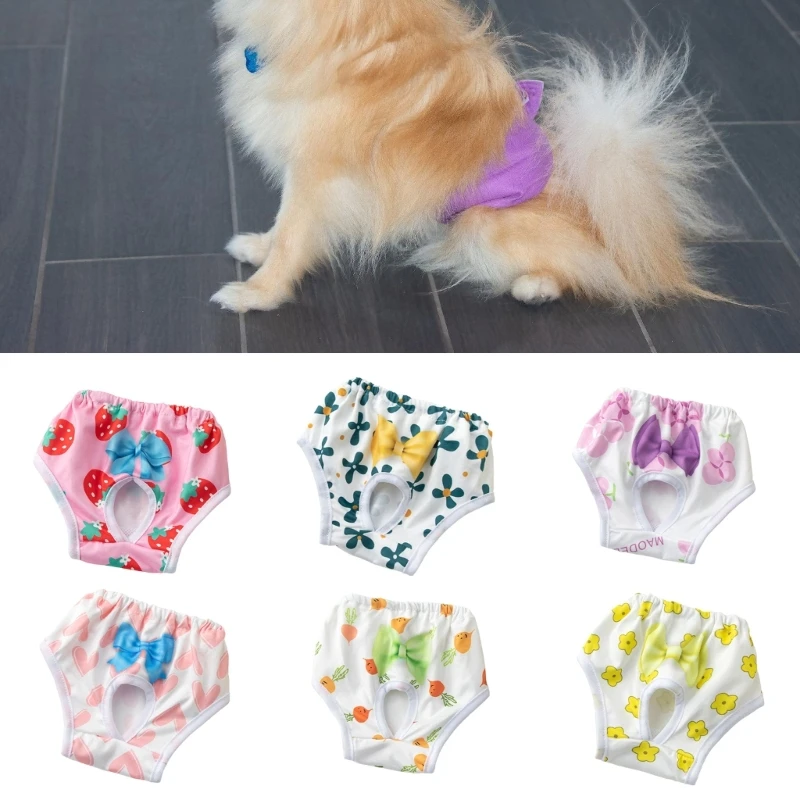 Dog Diaper Breathable Dress Female Pants Panties Shorts Reusable Doggies Period Diaper Incontinence Washable