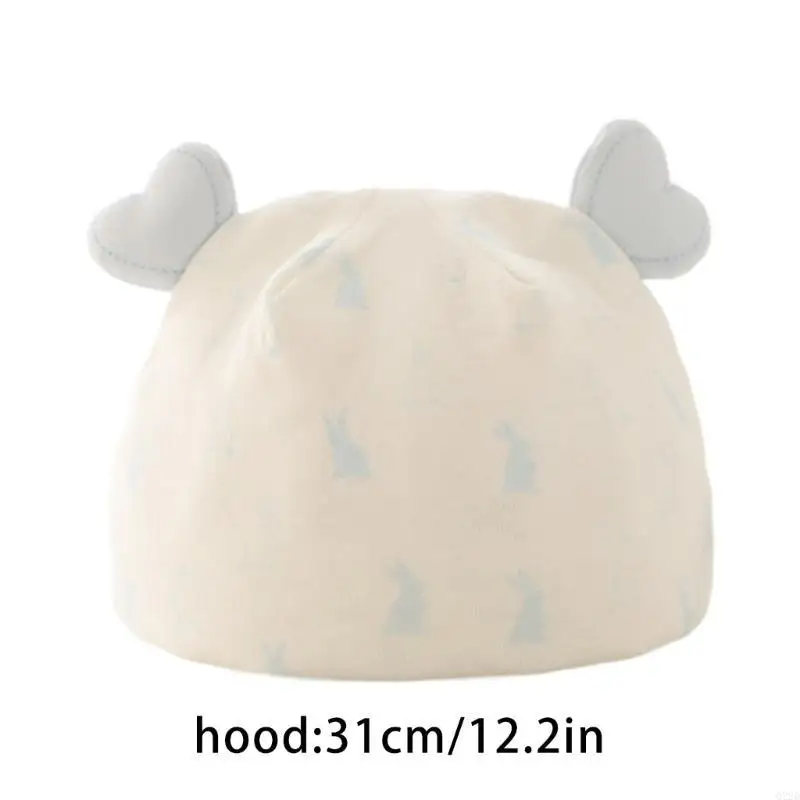 Q22d جميل قبعة الطفل قبعة متماسكة الكروشيه للرضع 0-3 أشهر من القطن رأس العنوان الدافئ والعصري الطبقات 2 طبقة لأسلوب إضافي #6