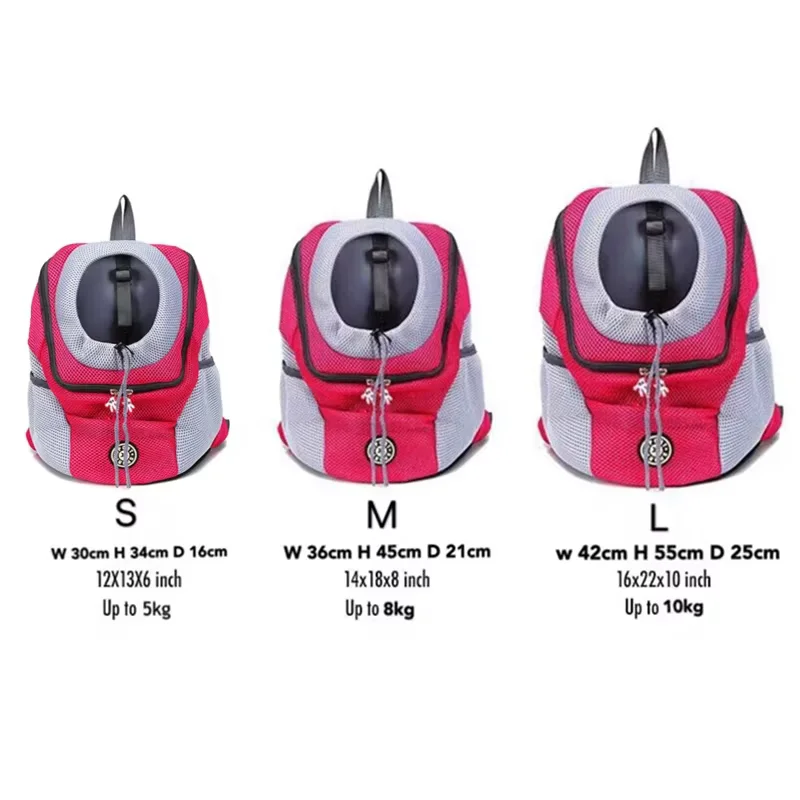 Outside Adjustable Double Shoulder Portable Travel Breathable Backpack Sofe Outdoor Pet Dog Carrier Bag Cat Front Mesh Backpack