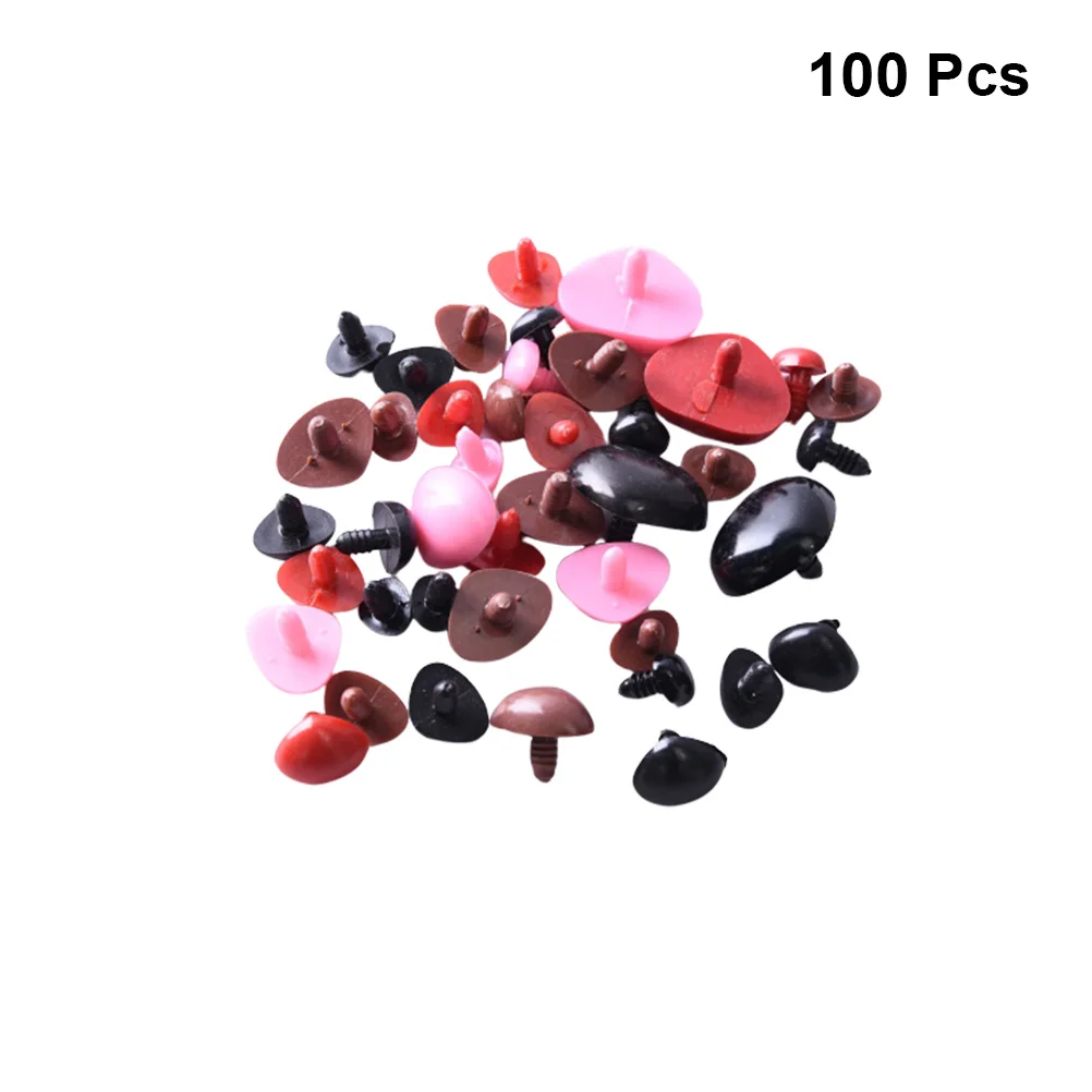 

100pcs Diy Mixed Color Safety For Craft Plastic Bear Plastic Nose Repair Nose Accessories