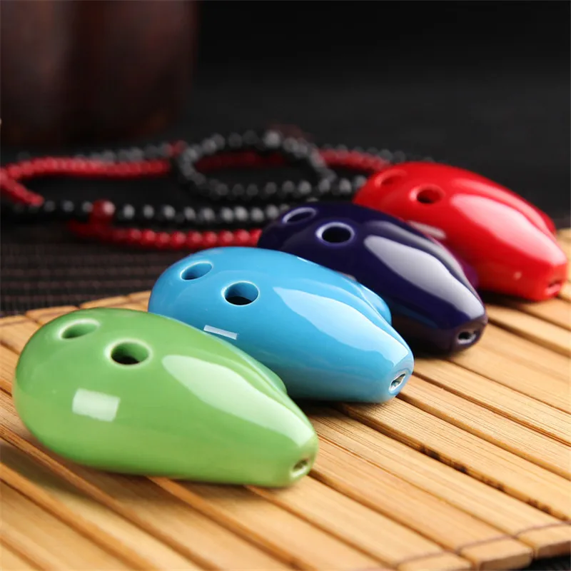 Mini instrumento de Ocarina pequeño para niños, 1 piezas, 6 agujeros, instrumentos musicales, Soprano, juguetes para niños, deportes de viento de