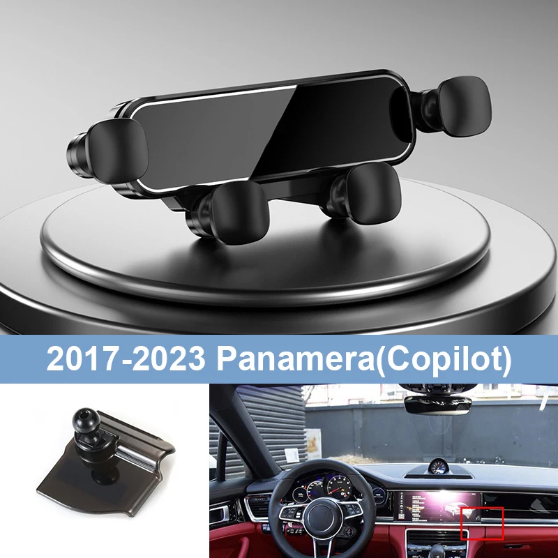 

Car Gravity Black Horizontal Phone Bracket Holder For Porsche Panamera 2010-14 2015 2016 2017 2018 2019 2020 2021 2022 2023 2024