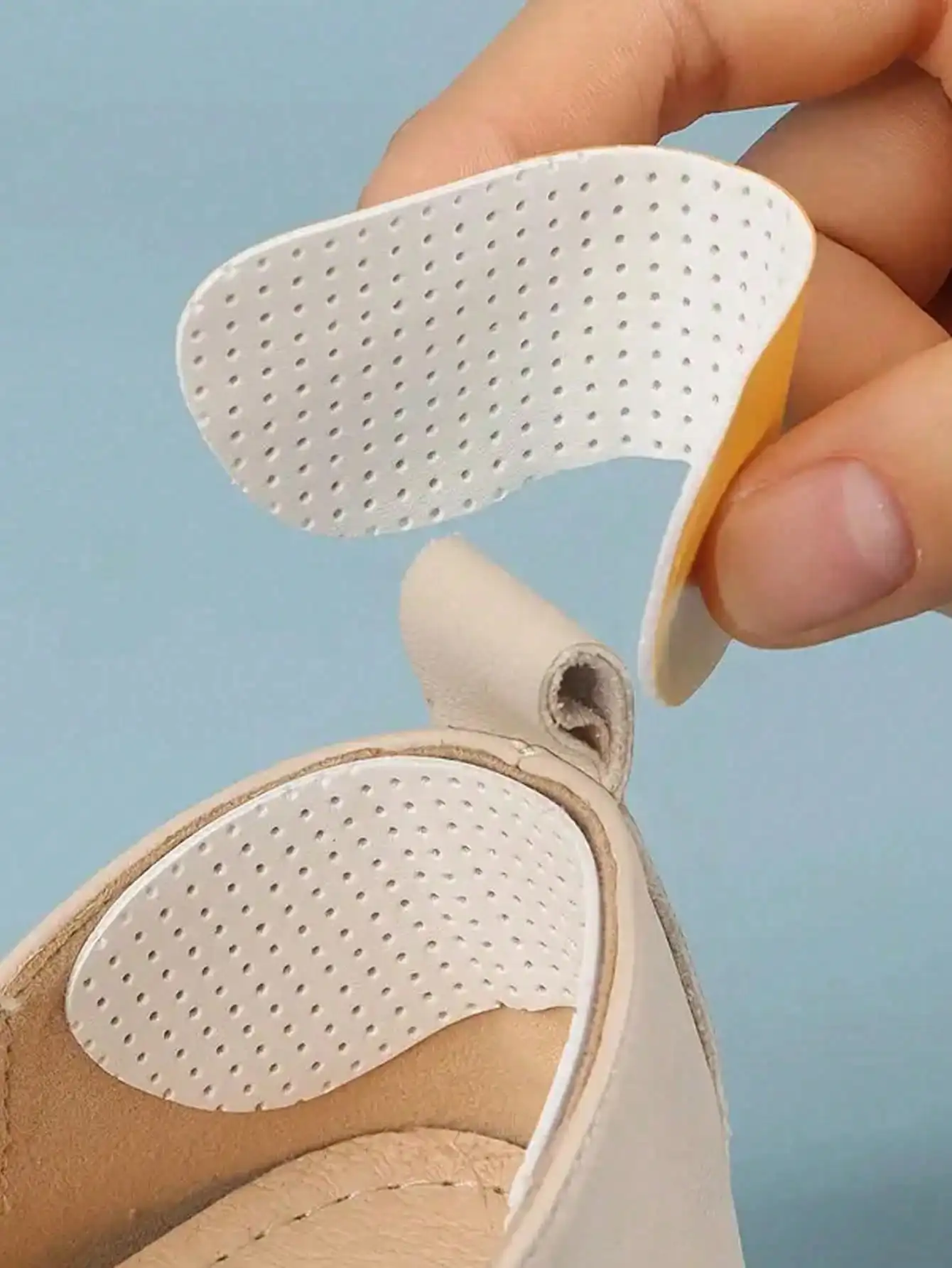 6 Stück Anti-Reibungs-Fersenpads, Leder-Fersenschutz, Blasenresistente Fußpolster, zur Schmerzlinderung für die Füße – Detail 1