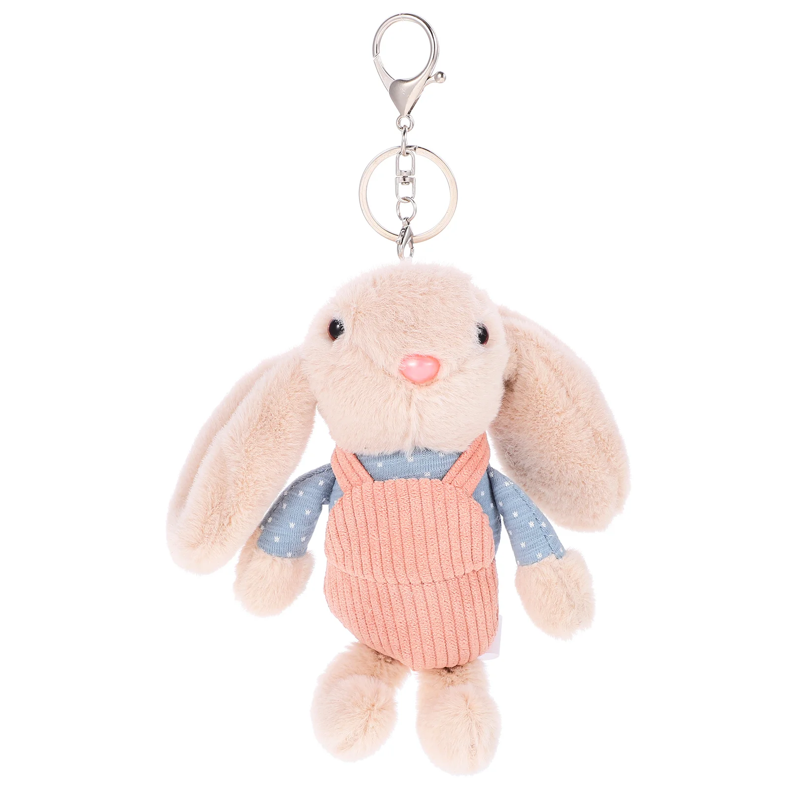 

Rabbit Plush Toy Stuffed Keychain Bunny Pendant Cartoon Ornament PP Ring Miss Holder