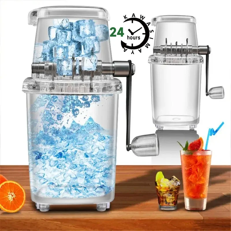 Home Multi-function For Home Kitchen Bar Portable Hand Shaved Ice Machine Transparent Ice Blenders Tools Manual Ice Crusher