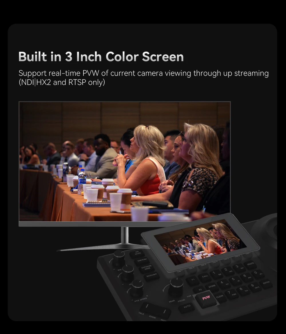 HDKATOV Awesome Sports Event AI Tracking 4K 20X PTZ Conference Camera Hdmi Lan Usb3.0 Poe Broadcast With IP 4D Joystick