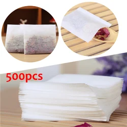 500pcs Empty Teabags Heat Seal Filter Pepper Herb Loose Tea Bags 5.5x6.2cm Tea Bags Non-Woven Fabric Disposable Tea Bag Teaware