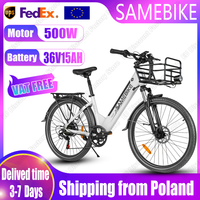 SAMEBIKE RS-A01Pro Electric Bicycle 500W Brushless Motor 36V15AH Removable Battery E Bike 26 Inch Tire Snow Adult Electric Bike