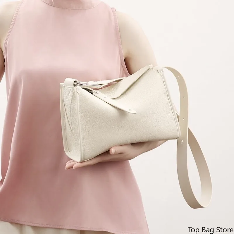 Sophisticated Minimalist Mini Shoulder Bag for Women Genuine Leather Top Grain Leather Everyday Structured Luxury Handbag