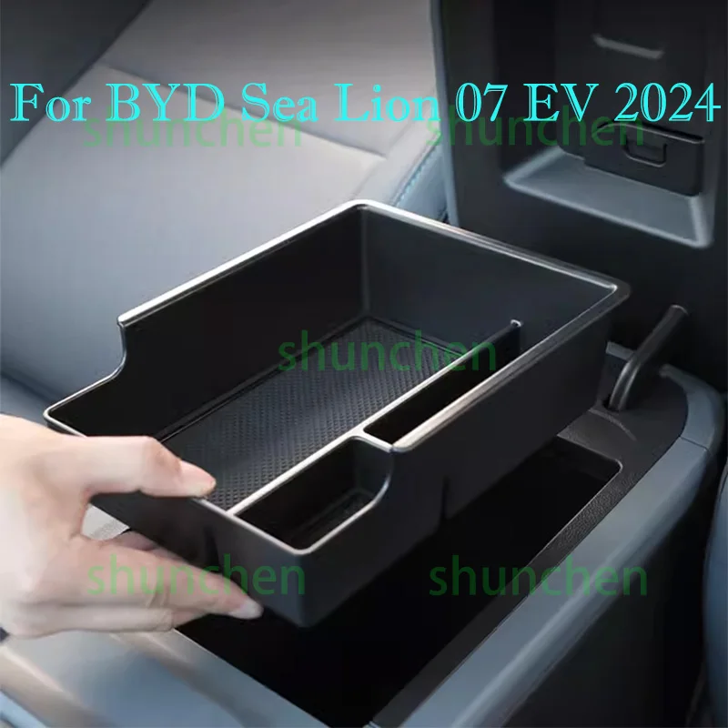 

Car Armrest Storage Box for BYD Sea Lion 07 EV 2024 Under Center Console Armrest Behind Screen Storage Box Interior Accessories