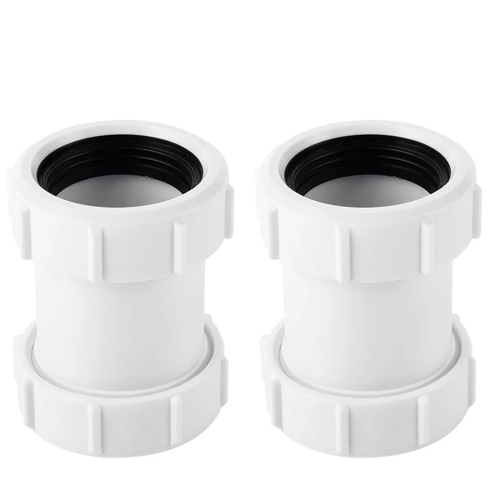 40mm PVC Straight Pipe Connector 2PCS 4PCS Polypropylene Extension Connector with Soft Seal for Leak Proof Plumbing Connection