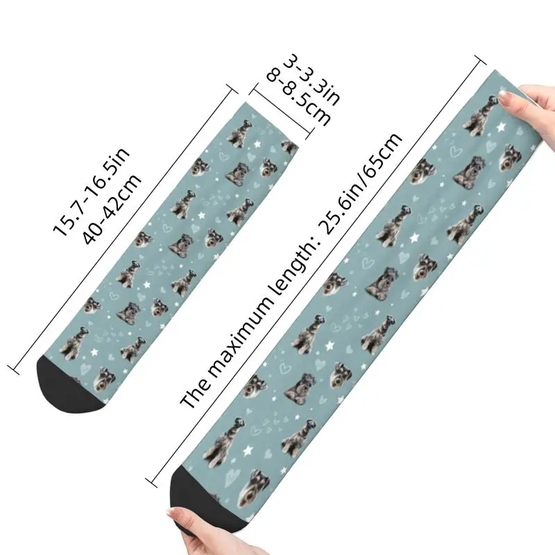 Calcetines de vestir de Schnauzer en miniatura para hombre y mujer, cálidos, a la moda, novedad, animales, mascotas, cachorros, perros