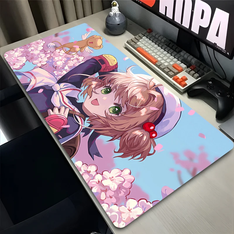 Mouse Pad Laptop Anime Extended Desktop Mat Computer Gamer HD Mousepad PC Gaming Accessories C-card Captor Sakura Keyboard Pad