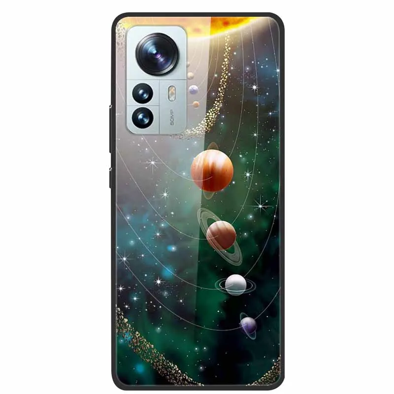 حافظة لهاتف Redmi Note 12S من الزجاج المقسى غطاء خلفي صلب لهاتف Xiaomi Redmi Note 12 Note 12 Pro 4G 5G حافظات هاتف Note12S 12 S 12Pro