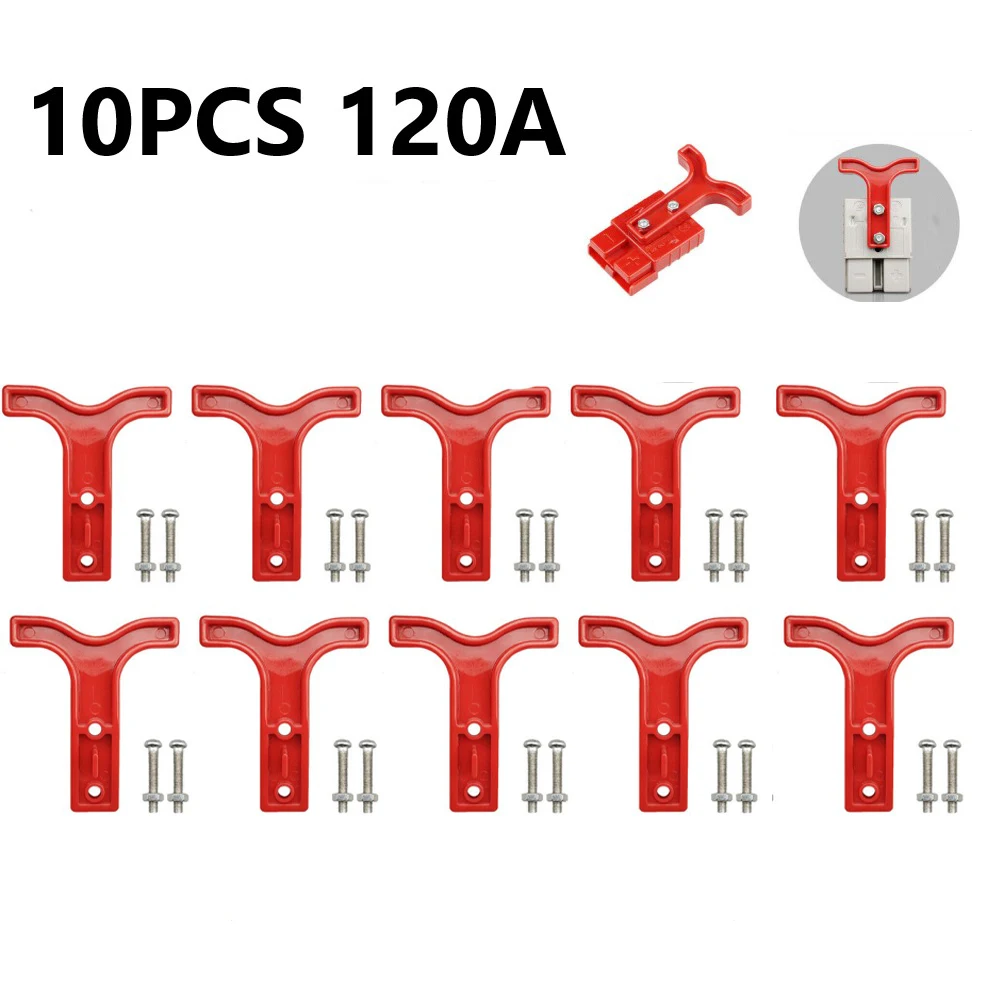 

10pcs Plug Connector T Bar Handle 120A Forklift Battery Charging For Anderson Connector Handle Electrical Equipment