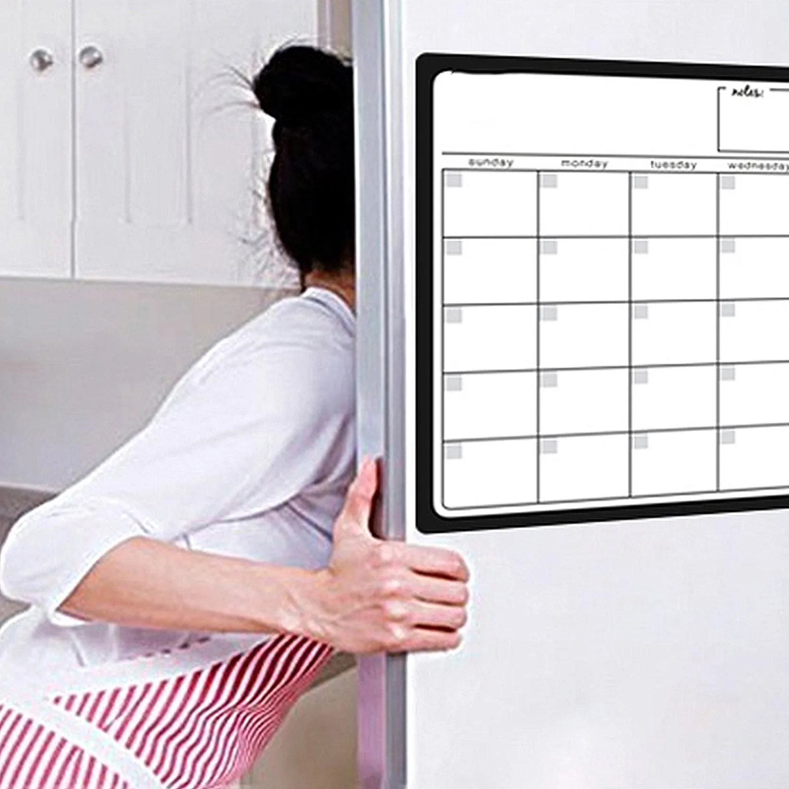 

8-Month Horizontal Magnetic Calendar Planner for Fridge Erasable Schedule Organizer with Pens Erasers Family to-Do List Tracker