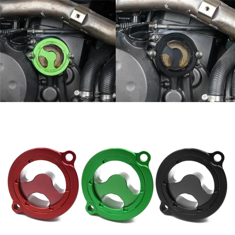 

Для Kawasaki KLR650 KLR 650 1987-2022 крышка масляного фильтра мотоцикла с ЧПУ алюминиевые запасные части для мотоциклов черный-T61C