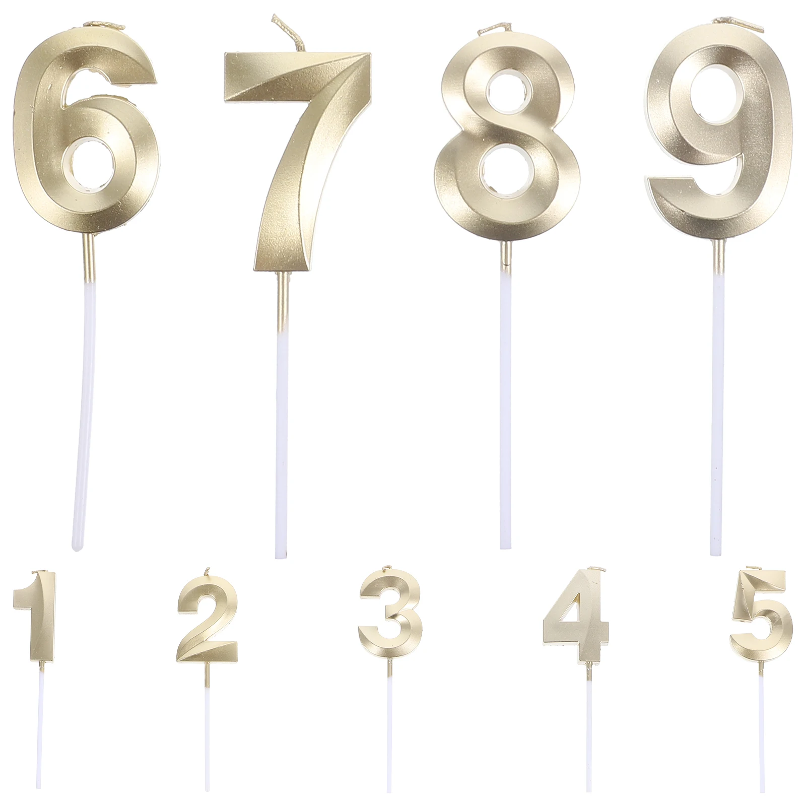 

9pcs Digital Birthday Candles Number Shaped Cake Decorations Festive Party Supplies Smooth Bright Quality Material