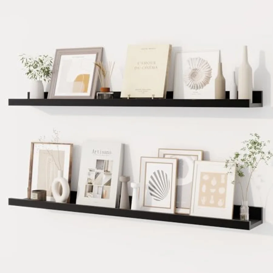 

Picture Ledge Shelf for Wall, Floating Shelves Set of 2, 36 Inch Long Floating Shelves with Lip for Living Room, Bedroom, Bathr