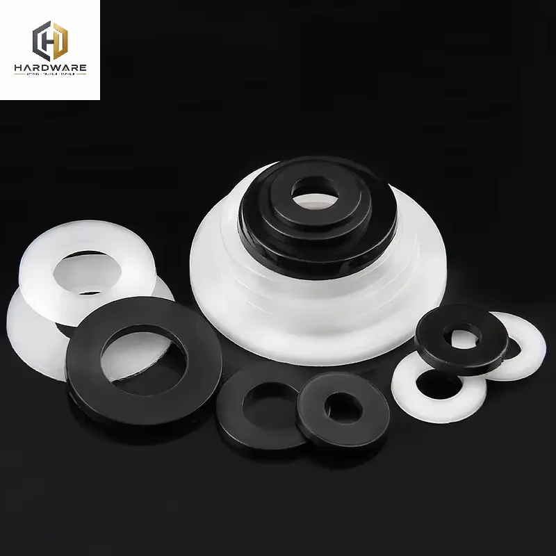 White/ Black Plastic Nylon Flat Washer Plane Spacer M2 M2.5 M3 M4 M5 M6 M8 M10 M12~ M24 Insulation Gasket Ring For Screw 0.5~3mm