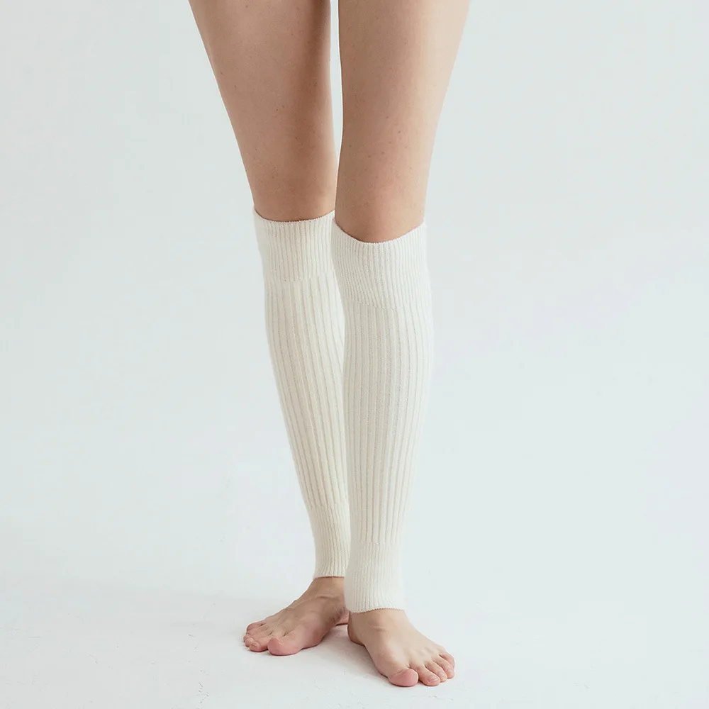 Scaldamuscoli con staffa per balletto yoga dal design coreano Calzini impilati caldi lavorati a maglia da donna【Sport di allenamento per la danza】