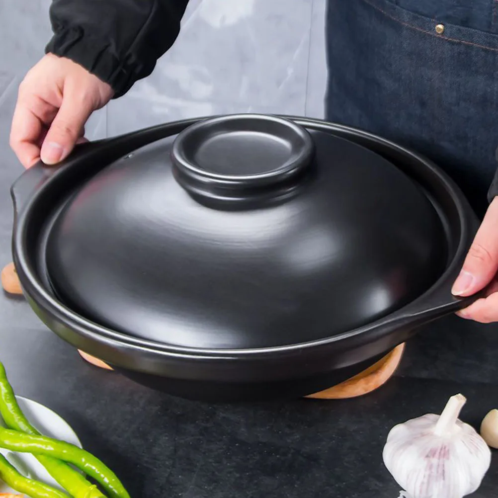 

Pot Lid Replacement Lids for Clay Pots Only Stew Cover Black Earthenware Ceramic
