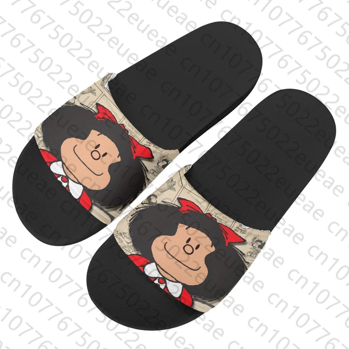 Zapatillas de dibujos animados para mujer, zapatos planos de ocio con estampado de Mafalda, sandalias duraderas, regalos de vacaciones, bricolaje, Unisex