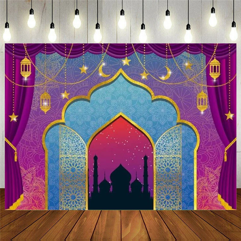 Arabian Nights Moroccan Party Photography Backdrop For Birthday Magic Genie Indian Luxurious Background Photobooth