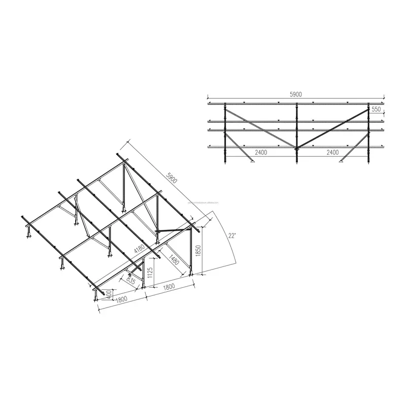 Factory Price OEM Commercial 41*41 Unistrut Strut Rail Solar PV System Solar Ground Mounting System