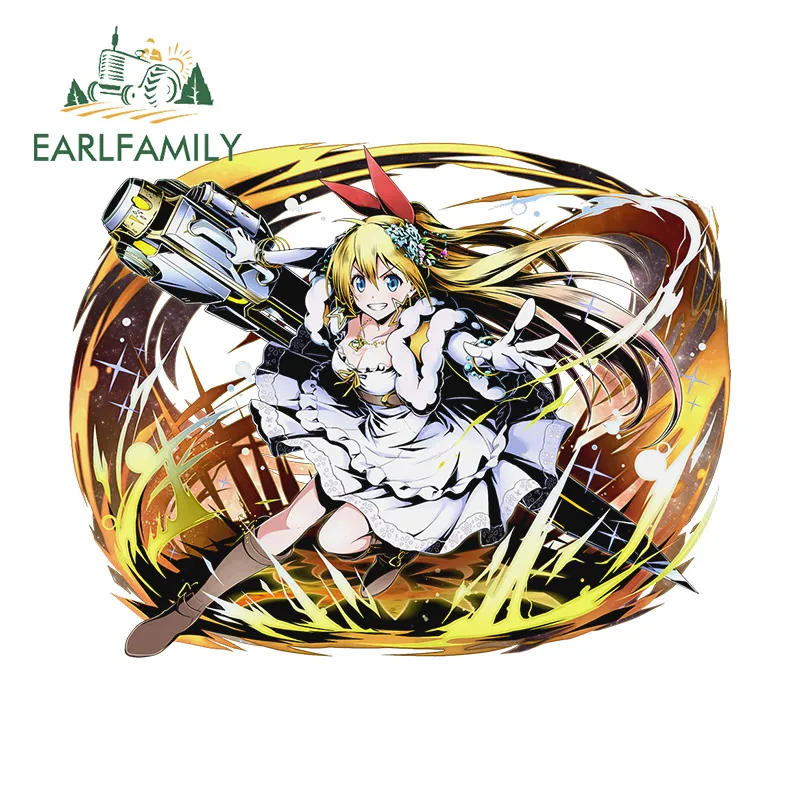 

EARLFAMILY Divine Gate Kirisaki Chitoge Car Stickers Vinyl Creative Decals Fashionable Rearview Mirror Helmet Car Styling