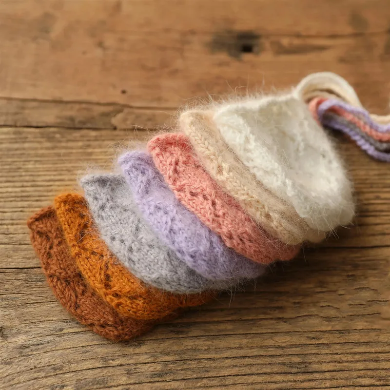 2025Accesorios de fotografía de envoltura elástica para recién nacidos, envoltura de punto de hilo de visón para accesorios de envoltura de bebé