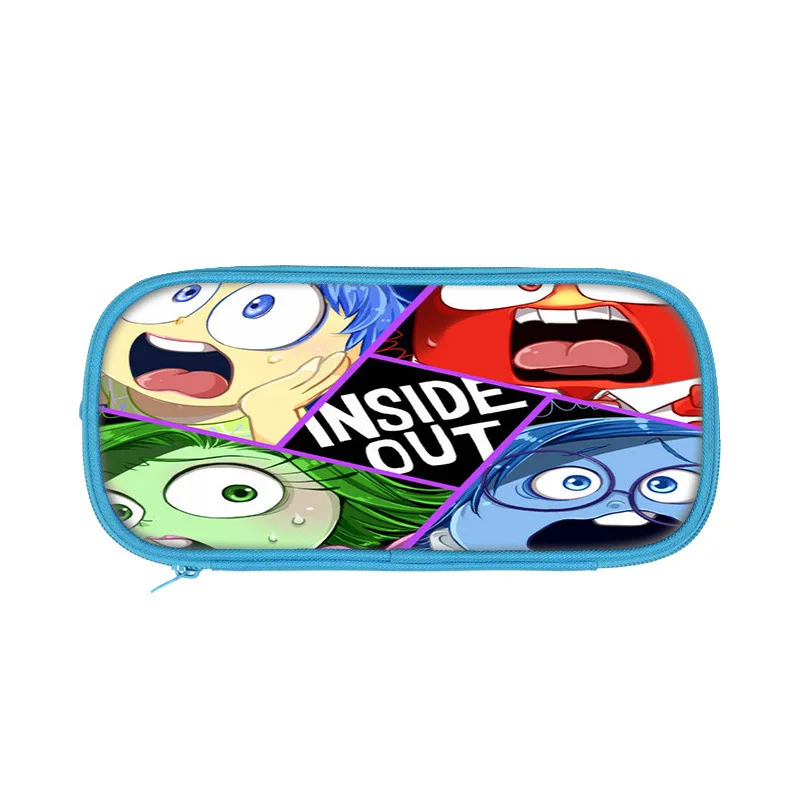 Disney-Inside Out Double-Deck Pen Case para Estudantes, Grande Capacidade Papelaria Storage Bag, Material Escolar e Lápis Sacos, 21 Estilos