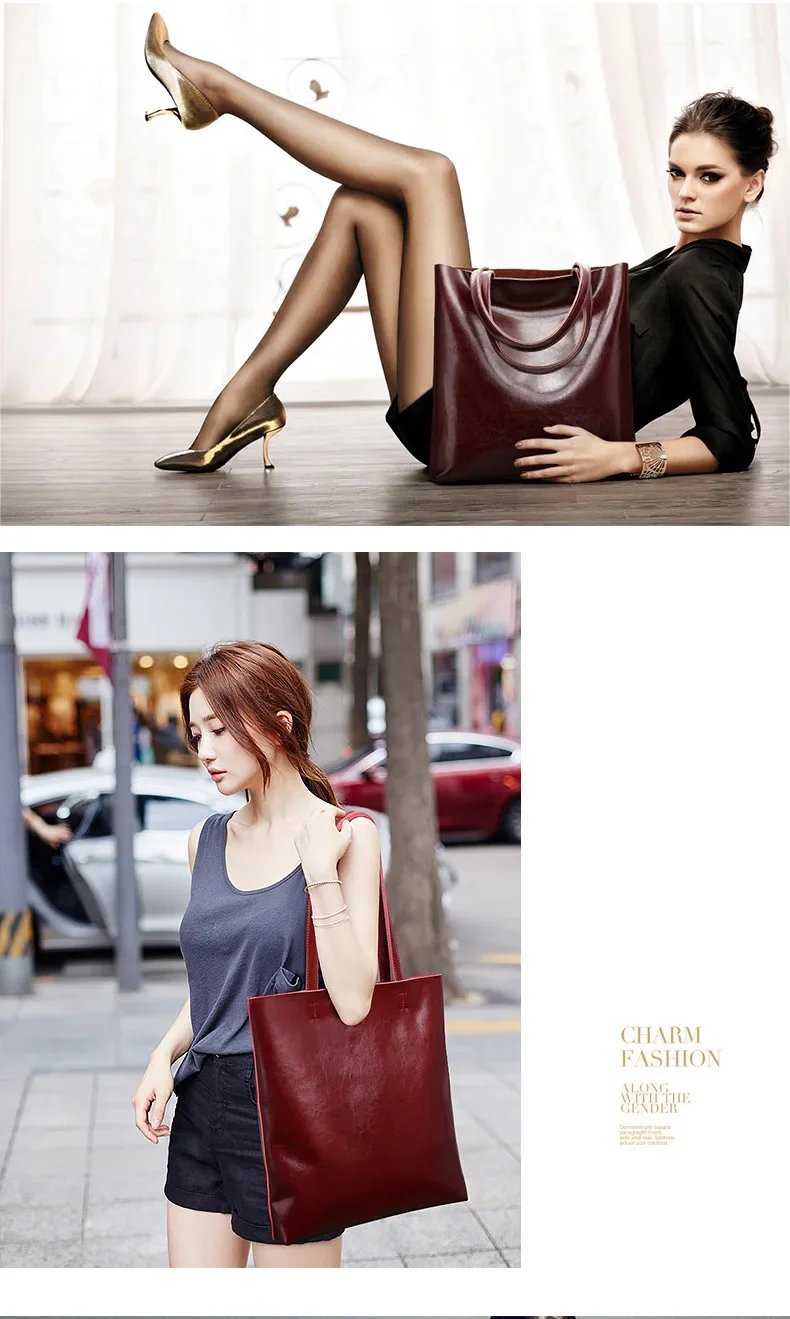 2024 büro Hand Schulter Taschen Für Frauen Tote Kuh Leder Tasche Damen Echtes Leder Handtaschen Große Frauen Tasche Große Vintage Weibliche – Detail 12