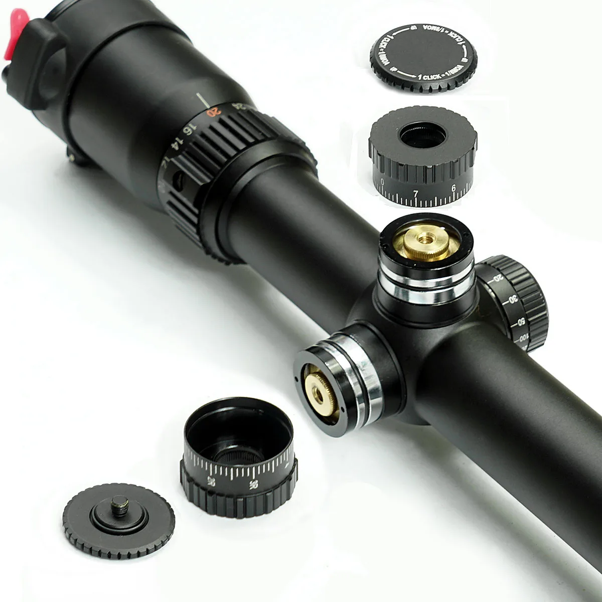 Side Focus Long Range Rifle Scope, Illuminated Hunting Reticle, Side Focus, 6-24x50SF,. 308,. 338, 30mm Ring,