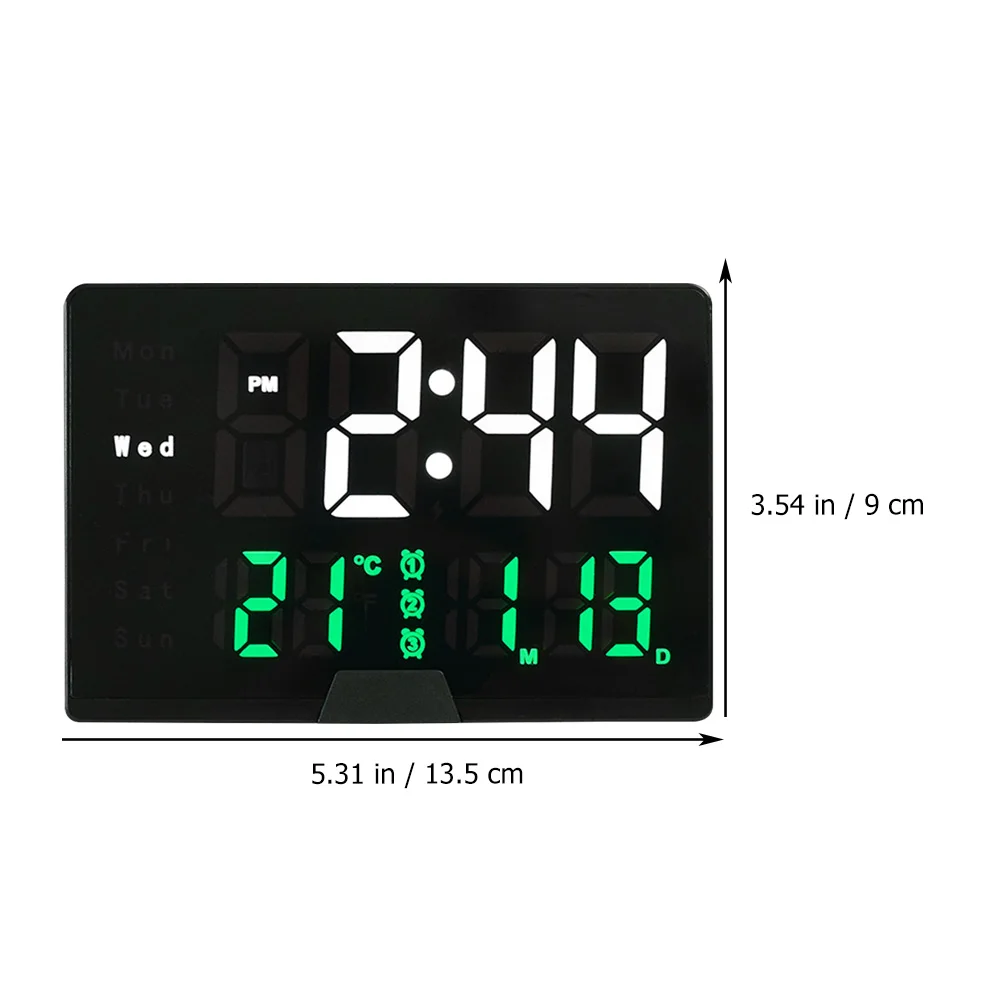 

Multifunctional Clock Modern Alarm Clocks Digital Display Bedroom Led Large Numbers Home Decor Electronic Device Clear