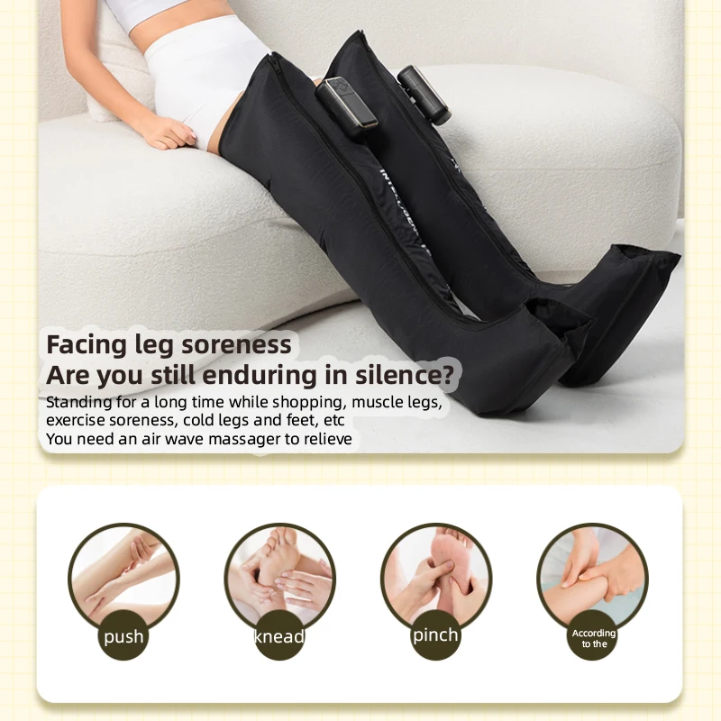 Popular Electric Air Pressure  Compression Leg Therapy Device Full Foot and Leg Massager