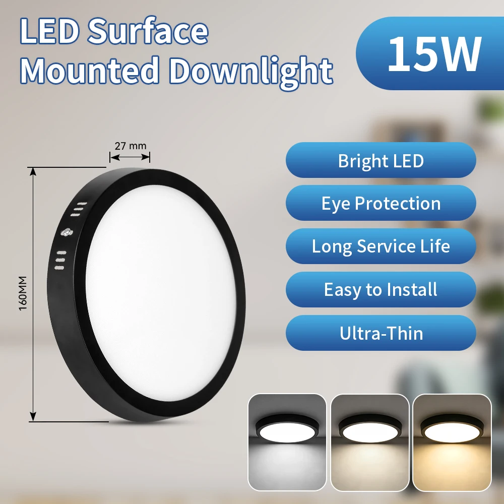 ledダウンライトメモリ機能3色超薄型パネルライト屋内用リビングルームダイニングルーム廊下天井ランプ110-265v