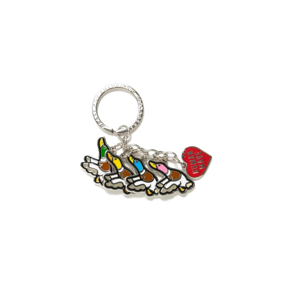 صنع الإنسان 22AW الطائر بطة كيرينغ لطيف بطة المفاتيح ديكور صغير العنصر الشعبي بين المتابعين العصرية