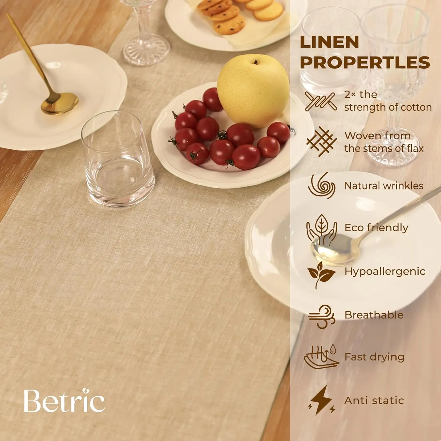 Linen Table Runner 100% Pure Linen Khaki Grey Table Runner Home Christmas Wedding Party Restaurant Dining Table Cloth Decoration