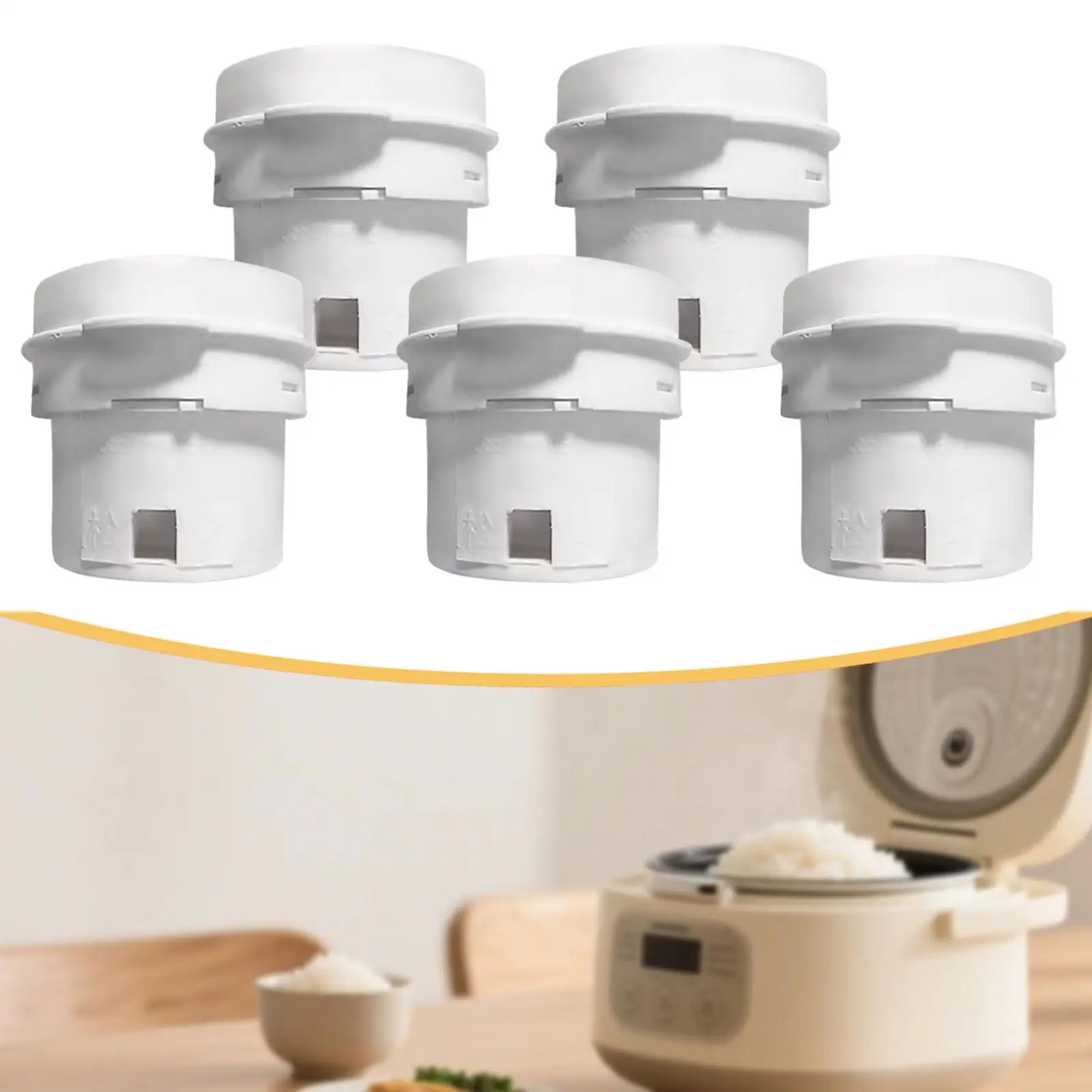 Válvula de escape para panela de arroz, 5 peças, acessórios de eletrodomésticos, substituição
