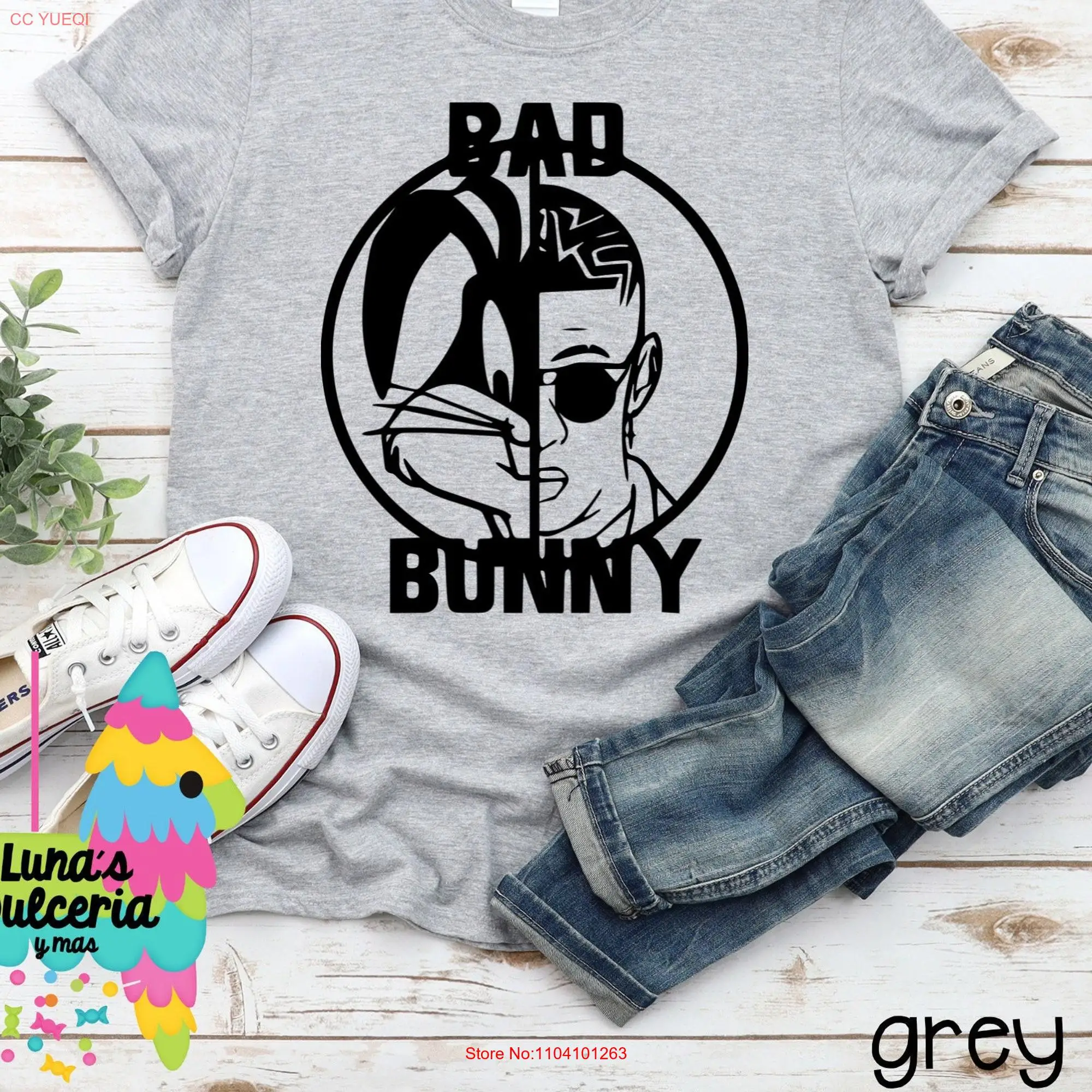 Bad Bunnie T Shirt Bugs Conejo Maloo Mother's Day Cinco de Mayo Fiesta San Antonio Texas s for Her Him