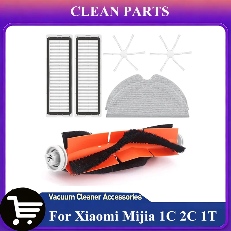 Accessories For（ Xiaomi Mijia 1C 2C 1T / Dream F9 ）Robot Vacuum Cleaner Parts Replacement Hepa Filter Main Side Brush Mop Cloth