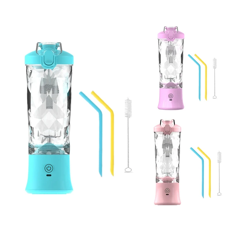 600ML Portable Blender Electric Juicers Fruit Mixers 4000Mah USB Rechargeable Smoothie Mini Blender Personal Juicer