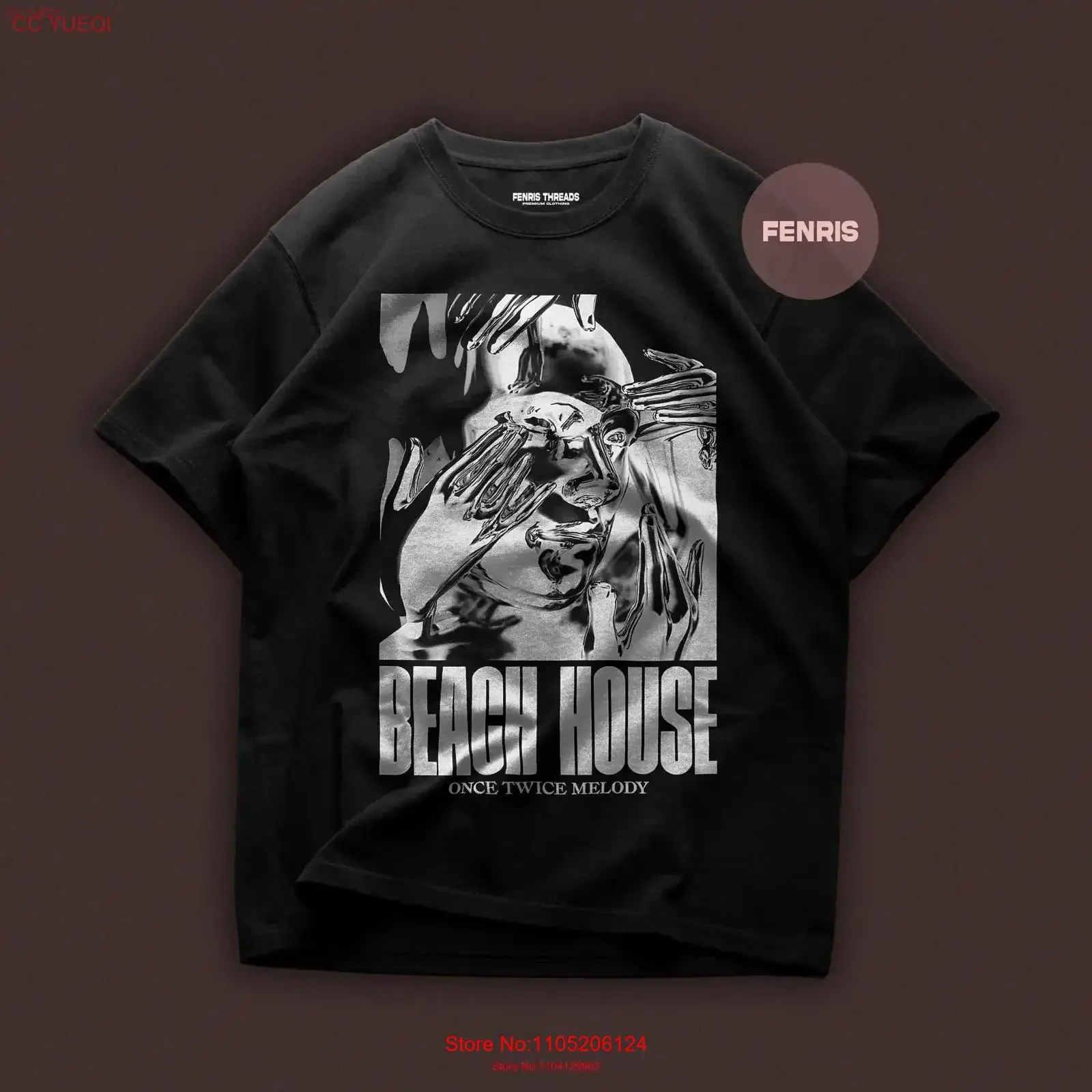 Premium Beach House T Shirt Depression Cherry Album Space Song Single New Heavy Cotton vintage Washed Unisex Stretched