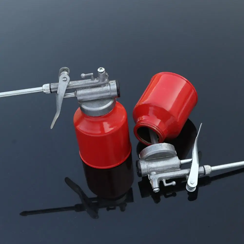 250ml Oil Can Spout Thumb Pump Workshop Oiler Oil Can Yellow Guns Oil Pump Red Pressure Grease Can Oiler High N5H4