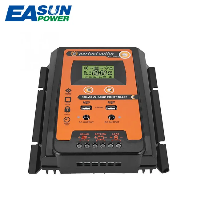 Factory Wholesale 50A 70A 30A 12V 24V Auto Adapt Solar Power Regulator 30 Amps PWM Solar Charge Controller