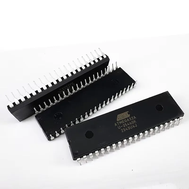 (1 pcs) ATMEGA32A-PU DIP-40 ATMEGA32A - 8-Bit AVR Microcontroller 32KB Flash 2KB SRAM 1KB EEPROM 16MHz 2.7V-5.5V