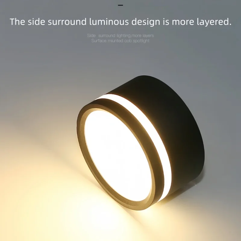 Open-installed downlight led home living room ceiling lamp hole-free bedroom aisle porch